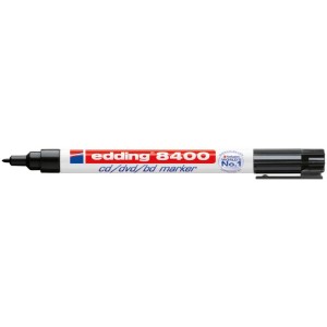 Edding CD-Marker 8400, noir, stylo pour étiqueter les CD, DVD et Blu-ray.