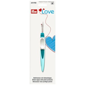 Prym Love scucitoio piccolo turchese con cappuccio per scucire con precisione.