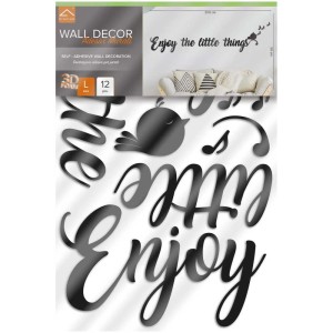 Sticker mural 3D en mousse "Enjoy the little Things", taille L, composé de 12 pièces.