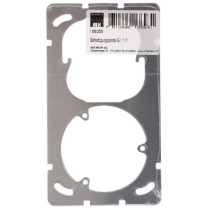 Plaque de fixation double Feller EdizioDue pour prises, accessoire boîtier d'interrupteur.
