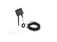 Schönenberger LED-Solar-Lichterkette USB-C 120 Schwarz 12,5 m