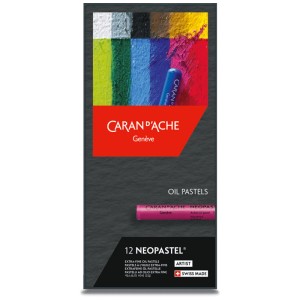 Caran d'Ache Neopastel pastelli a olio, 12 pezzi. Materiale artistico per pittura a pastello.