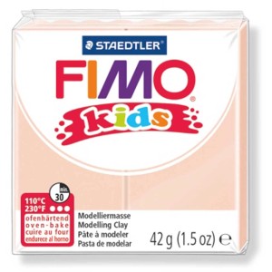 Fimo Kids Modelliermasse Glitter Haut, 42g, ofenhärtend. Ideal für kreative Kinderprojekte.