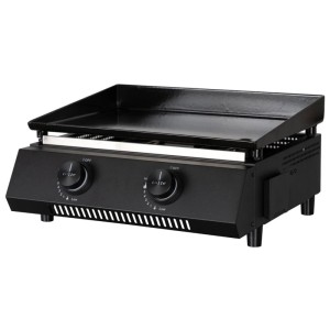 Schwarzer Cozze Gasgrill G-40 mit 2 Brennern für den Aussenbereich.