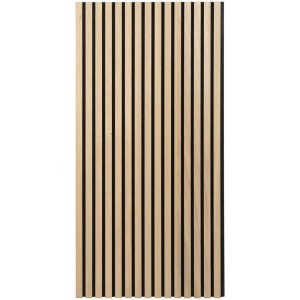 Pannello acustico Denpanels, rovere naturale/nero, 120x60cm, per rivestimento pareti e soffitti.