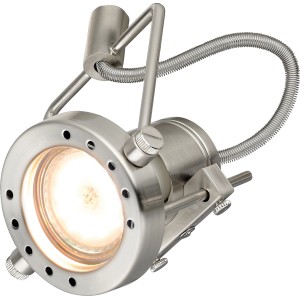 Spot LED Dusino, lot de 2, nickel mat, 16x32cm. Plafonnier avec deux spots modernes.