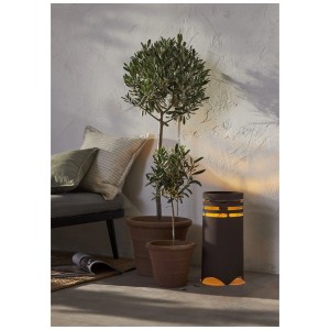 Décoration solaire Star Trading Marron, LED blanc chaud, hauteur 40 cm, pour extérieur.