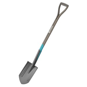 Bêche pointue Gardena NatureLine avec poignée en D en frêne, 117 cm, pour creuser et bêcher.