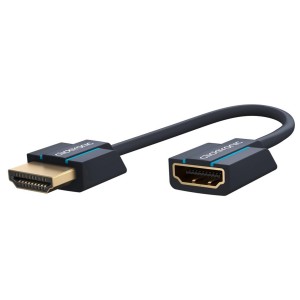 Adaptateur flexible HDMI avec fiche et prise, longueur 10 cm pour accessoires vidéo.