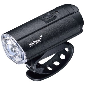 Éclairage avant de vélo Infini Tron 500 en aluminium noir USB.