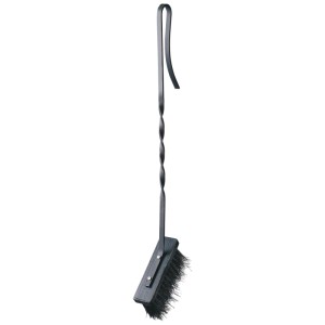 Balai noir Nouvel® en fer forgé pour ensemble de cheminée, longueur 57 cm.