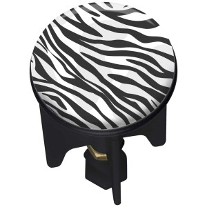 Tappo lavandino Pluggy Wild con motivo zebrato, Ø 3,9 cm, adatto a tutti gli scarichi standard.