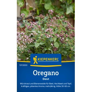 Kiepenkerl Origan Dost : Herbe vivace à fleurs roses, mellifère.