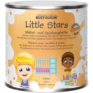 Barattolo di vernice metallizzata zucca per mobili e giocattoli Little Stars, 250ml.