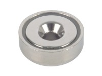 Fix-o-moll Topfmagnet Neodym mit Senkbohrung Silber 7 x 20 mm x Ø 4,5 mm