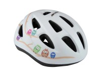 Fischer Fahrrad-Helm für Kinder Motiv Eule Weiss Gr. S/M