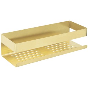 Étagère murale Wenko Genova Shine, or mat, pour salle de bain et douche.