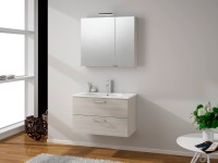 Badblock Noa 80 cm mit Spiegelschrank Lärche