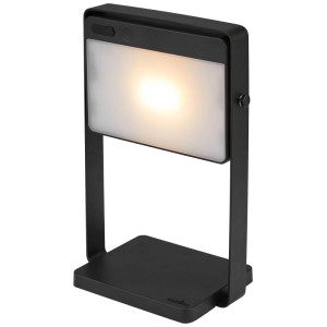 Nordlux LED-Tischleuchte Saulio To-Go, schwarz, dimmbar, für Innen- und Aussenbereich.