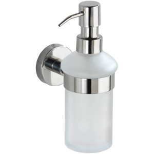 Wenko Bosio dispenser sapone, 200ml, acciaio inox lucido, per montaggio a parete.
