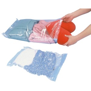 Wenko Système de compression Roll, rangement textile transparent, gain de place.