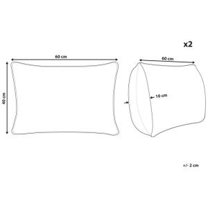 Beliani Cuscini da giardino Campei in poliestere rosa 40 x 60 cm / set da 2