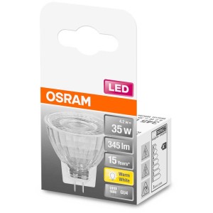 Osram LED Reflektor MR11 GU4, warmweiß, 35W, 345lm im Karton.