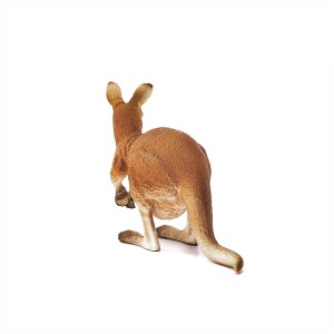 Figurine détaillée de kangourou Schleich, marron, vue de derrière.