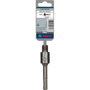 Adattatore Bosch SDS-plus Pro per corone a tazza con filettatura M16, lunghezza 105 mm.