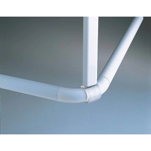 Support de plafond Spirella Magic Weiss, 60 cm, pour stabiliser les barres de douche.