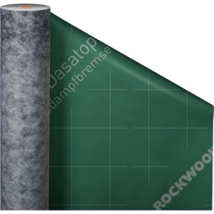 Rocktect Dasatop freno vapore, un rotolo di accessorio isolante, foglio verde con griglia.