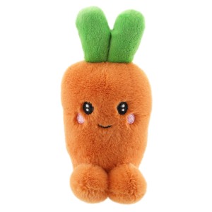Simpatica carota di peluche arancione (15 cm) per decorazioni pasquali.