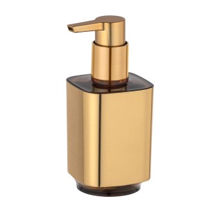 Dispenser sapone Wenko Auron dorato, 0.3 l, in plastica, per bagno e cucina.