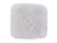 Schaf-Echtfell-Sitzkissen eckig Weiss ca. 34 x 34 cm