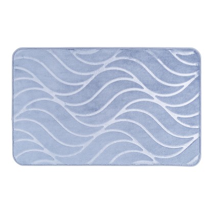 Wenko Badteppich Memory Foam Tropic Blau 50 x 80 cm