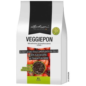 Sac de substrat végétal Veggiepon 12L, terreau végétal végan avec charbon végétal pour le jardinage urbain.