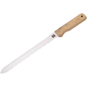 Couteau à isolant LUX Classic, lame de 280 mm, avec manche en bois. Idéal pour couper les matériaux isolants.