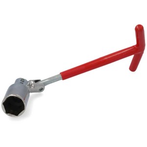 Chiave per candele Cartrend con doppio giunto, Ø 21 mm, manico rosso. Chiave per candele.