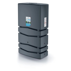 Waterform Aqua Tower, serbatoio acqua piovana, 350 l, antracite. Contenitore quadrato per giardino e esterni.