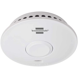 Détecteur de fumée interconnectable Brennenstuhl RM L 3101, forme ronde blanche. Protection incendie pour votre maison.