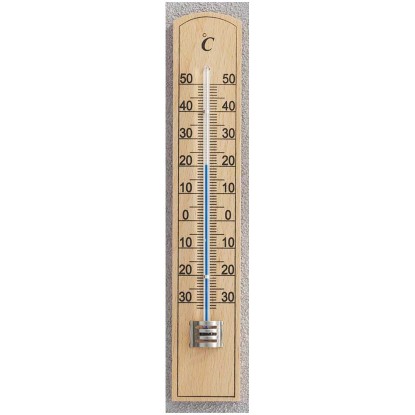 Möller Therm Zimmerthermometer Holz Naturfarben 20 cm