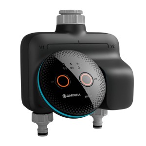Computer per irrigazione Gardena Smart Dual Water Control per due aree del giardino.