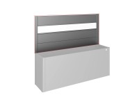 Biohort Sichtschutz DaVinci m. Acrylglas Gr. 2 m Dunkelgrau-Metallic