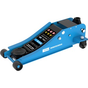 Cric a carrello blu Güde GRH 2,5/510 L, 2,5 t, con ruote per officina e garage.