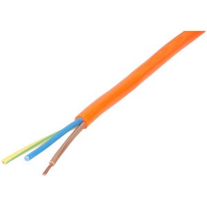 Cavo arancione EPR/PUR H07BQ-F 3x1,5 mm², rotolo da 20 m, per impieghi gravosi.