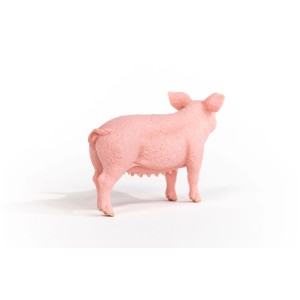 Cochon Schleich détaillé, rose, de l'univers Farm World.