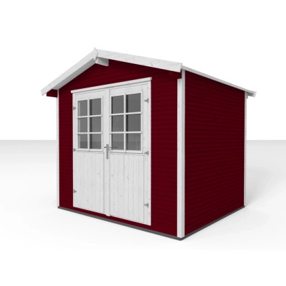 Weka Gartenhaus 218 Schwedenrot Gr. 1 Satteldach 28 mm