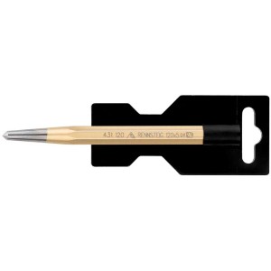 Punzone Rennsteig con supporto, 120x10x5 mm, per marcature precise.