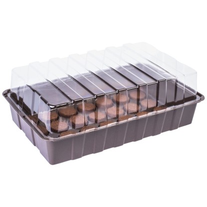 Videx Garden Zimmertreibhaus mit 28 Kokos-Quelltabs (HxBxT) 13 x 22 x 36 cm