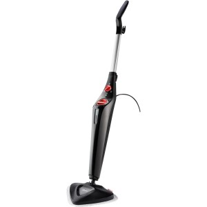 Nettoyeur vapeur Vileda Steam Plus noir et argent pour un nettoyage hygiénique.